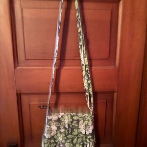 Vera Bradley Green Floral Crossbody Bag